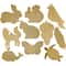 Wonderland Crafts 20 Piece Woodland Creatures Wooden Embroidery Blanks